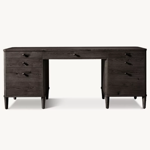 Scrivania in Legno Massello Stile Country Americano RH, Tavolo da Conferenza/Computer Personalizzato per Camera da Letto e Studio in Villa - Product Image 3