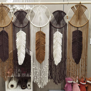 Gran hecho a mano bohemio elegante arte geométrico decoración tapiz hogar lujo sala de estar decoración de pared - Product Image 6