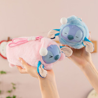 Tempat Pensil Boneka Stitch Tidur, Mainan Boneka Terbang, Tas Penyimpanan Makeup Sekolah untuk Siswa, Tas Pensil Lucu