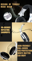 Headphone Monitor Profesional Over-ear untuk DJ, Mixing Console, Ponsel, dan Antarmuka Audio PC