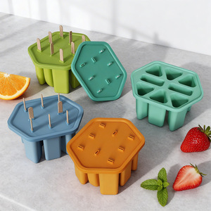 ISSILI DIY Two-Tone Silicone Ice Cube Tray, Food-Grade Silicone Popsicle & Ice <b>Cream</b> Mold - Product Image 4