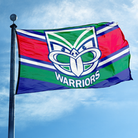 Drapeau de supporter de rugby personnalisé bleu vert rouge, bannière murale double face en polyester style équipe sportive pour décoration intérieure et extérieure