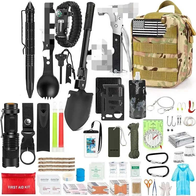 235 Pieces Survival First Aid Kit IFAK Molle System Compatible Outdoor Gear Emergency Kits Trauma Bag for Camping Adventures