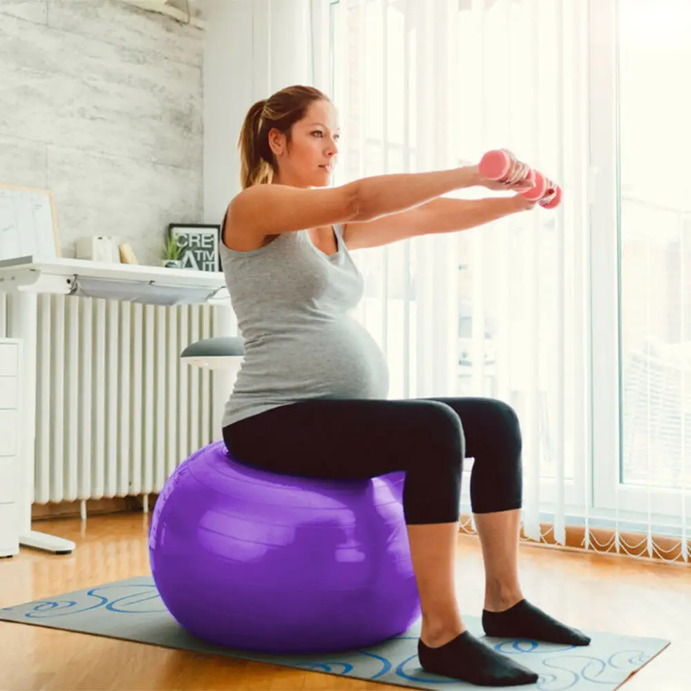 Yoga A Sfera con Pompa di Aria Anti Scoppio Esercizio di Equilibrio di Allenamento Stabilità 55 65 75 85 centimetri