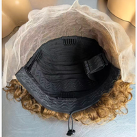 Perruques Courtes Pixie en Cheveux Humains, Perruques Sans Colle en Dentelle, Cheveux Humains avec Bords 4C, Prêtes à Porter, Perruques Sans Colle en Cheveux Humains avec Cordon de Serrage