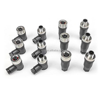 Conector de Dispositivo de Panel de Aviación de Codo Recto con Sensor de 90 Grados, Codificación M12A/B/D, Impermeable IP67, 4 Pines, 5 Pines, 8 Pines, Certificado CE