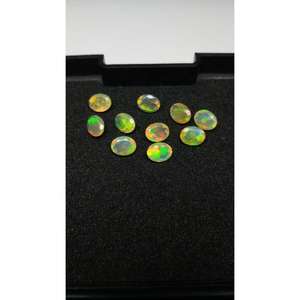 Ópalo Blanco Etíope de Alta Calidad Welo Fire Natural 8x10mm Ovalado Calibrado Gema Suelta Facetada Corte Suelto Venta al por Mayor - Product Image 6