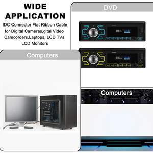 PATIKIL Cable Plano con Conector IDC de 14 Pines, Paso de 2.54mm, Longitud de 150mm, Doble Hilera, Hembra a Hembra, Cobre, para Computadoras y DVD - Product Image 1