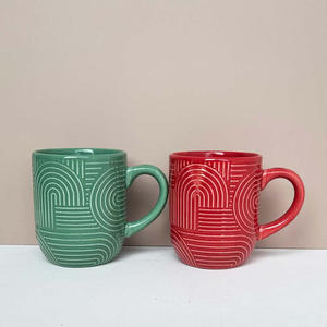 Tasses en céramique personnalisées pour la promotion d'entreprise avec poignée, motif uni, origine Zibo, ensemble de tasses individuelles 7111 - Product Image 3