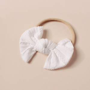 Taupe Newborn <strong>Baby</strong> <strong>Headband</strong> Bows Nylon Cotton <strong>Baby</strong> Girl <strong>Headbands</strong> Elastic Soft Hair Bands for Children Hair Accessories Kids - Product Image 3