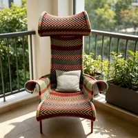 Fauteuil Queen en Rotin à Dossier Haut Tressé à la Main - Vente Chaude d'Usine en Gros - Luxe Moderne pour Cour, Hôtel, Jardin