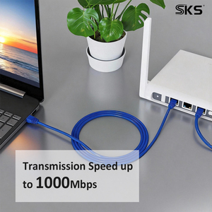 <span class=keywords><strong>Cable</strong></span> Ethernet Cat6 Azul, 1000Mbps, UTP, RJ45, <span class=keywords><strong>Cable</strong></span> de Conexión Gigabit <span class=keywords><strong>LAN</strong></span> de 1m, Certificado ROSH, para Router, PC, <span class=keywords><strong>PS4</strong></span> - Product Image 4