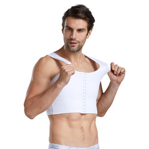 Nuovo Design Bodywear uomo che dimagrisce <span class=keywords><strong>Body</strong></span> Shaper Compression Shirt Slim Fit Undershirt Shapewear uomo Slim Lift con gancio - Product Image 2
