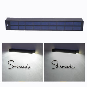 Luz de cartelera solar 16led Blanco/lámpara de jardín de pared cálida impermeable IP65 para letrero de placa de puerta - Product Image 4