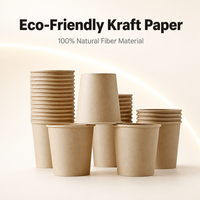 Gobelets en papier kraft à paroi simple 6oz, jetables, pour café chaud, avec logo personnalisé imprimé, écologiques