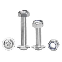 Vis à tête cylindrique cruciforme en acier inoxydable 304 DIN967 avec rondelle, vis de machine Phillips