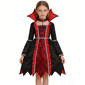 ชุดคอสตูมแวมไพร์เด็กคุณภาพสูงสำหรับฮาโลวีน ชุดแฟนซีสำหรับงานปาร์ตี้ งานรื่นเริง ภาพยนตร์ และทีวี ของขวัญชุดแฟนซี - Product Image 1