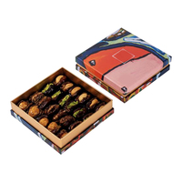 Boîte de noix de luxe vide à base supérieure Emballage de dattes de chocolat de qualité supérieure Boîtes à bonbons colorées pour le Ramadan