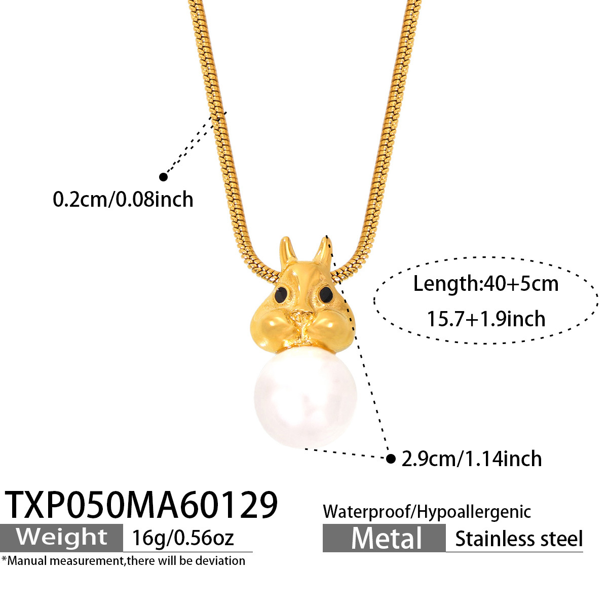 Txp050-gold necklace