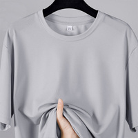 T-shirt de sport d'été 100% polyester pour homme, imprimé géométrique, col rond, manches courtes, respirant, décontracté, pour la salle de sport, l'entraînement en plein air