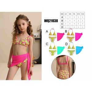 Costume da bagno bikini a triangolo da donna, due pezzi, estivo, da spiaggia, con reggiseno all'americana e slip a vita alta con laccetti laterali, nuovo, all'ingrosso WQ21038 - Product Image 1