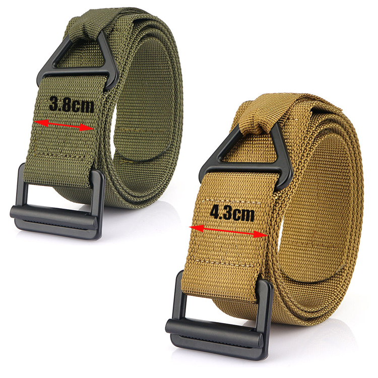 43mm Metal Slide Buckle with D Ring Nylon Webbing Belt