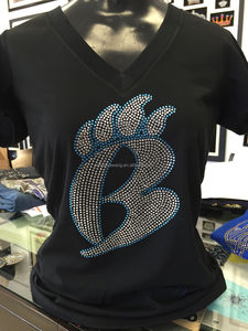 Trasferibili Termoadesivi Personalizzati con Logo Sportivo Universitario in Cristallo per Magliette, Mascotte di Football con Cristalli Luccicanti - Product Image 5