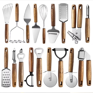 Herramientas de cocina, abridor de botellas de palisandro, batidor de huevos, cepilladora, espátula para <span class=keywords><strong>Pizza</strong></span>, juego de cepilladora de prensa de ajo de acero inoxidable, utensilios de cocina - Product Image 1