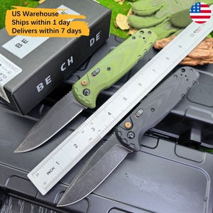 Navaja Plegable Estilo 4300 con Hoja 9Cr14MoV y Mango G10, Herramienta Táctica para Camping, Caza y Uso Diario (EDC), OEM, DIY - Product Image 1