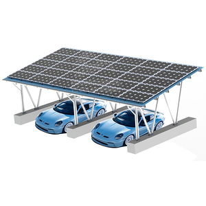 Installation rapide abri de voiture solaire rayonnage 10 kw structure de stationnement personnalisable solaire système de montage d'abri de voiture solaire PV abri de voiture PV - Product Image 1