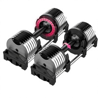 Ensemble d'haltères réglables LonexFit en métal 16kg 28kg 32kg 40kg à changement rapide avec poignée moletée pour entraînement à domicile