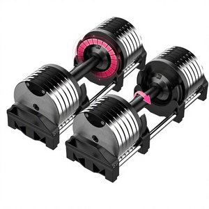LonexFit Adjustable <b>Dumbbell</b> Set Metal 16kg 28kg 32kg 40kg Quick Change Knurled Handle Home Gym Workout - Product Image 4