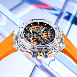 3D Skeleton Luminous Waterproof Quartz <b>Watch</b> Men Drop Shipping Ready to Ship Fashion Business Wristwatch with Date Display - Product Image 6