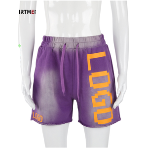 Pantalones Cortos Deportivos Relicstar Vintage Streetwear de Felpa Francesa para Hombre, Personalizados, 100% Algodón, Holgados, con Efecto Deslavado al Sol y Lavado Ácido - Product Image 1