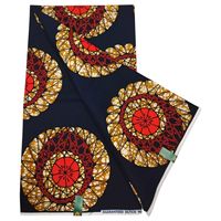 Kain Batik Lilin Belanda Katun Organik 100% Anti-Sobek & Anti-Statik Berat Sedang 6 Yard/Potong Gaya Afrika untuk Gaun Fashion