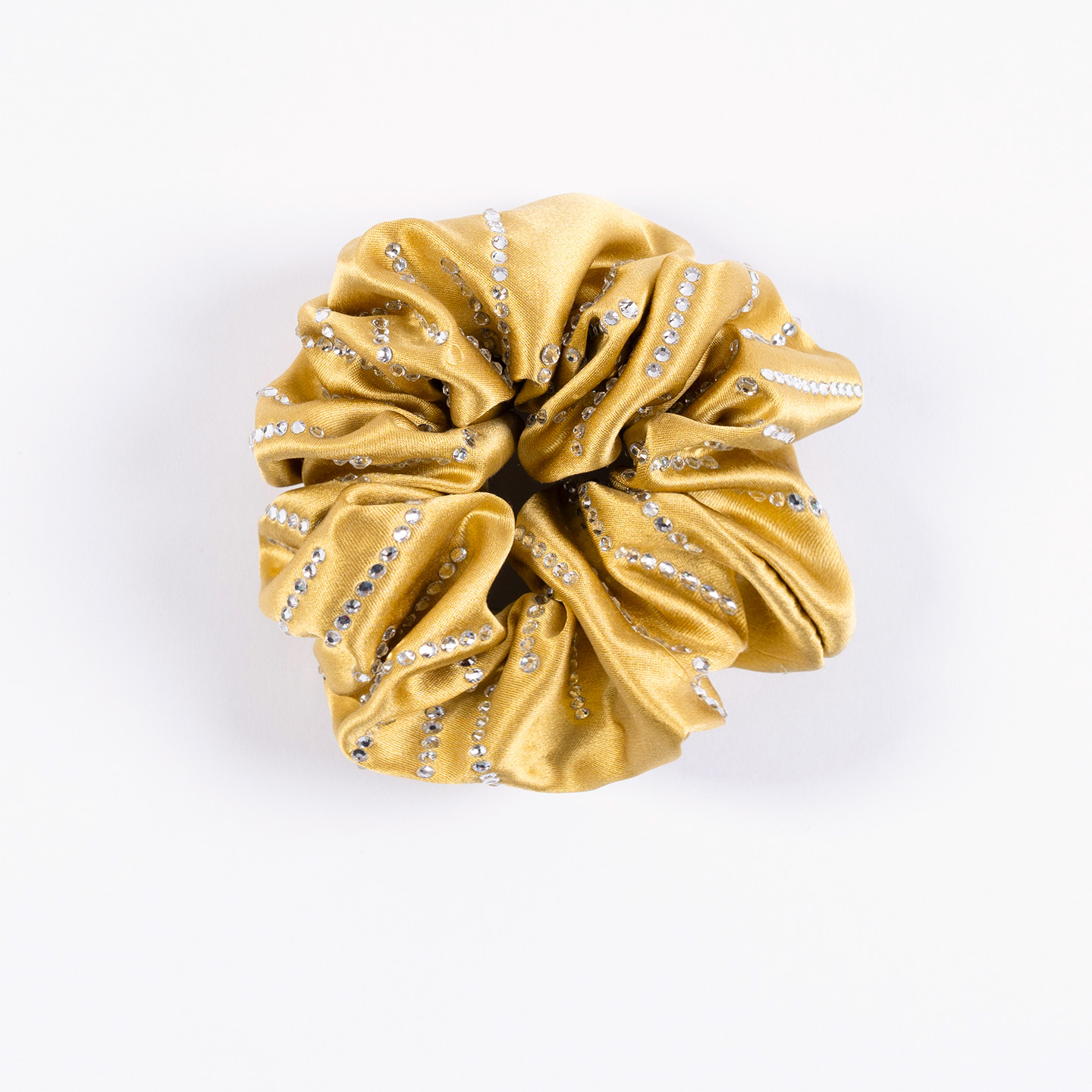 Starburst Gold Silk Scrunchie 4cm