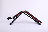 Banc de musculation réglable et pliable Kj Fitness, cadre en acier inoxydable, équipement de gym unisexe pour les sit-ups et la musculation