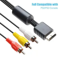 Câble audio AV 1,8 m, composite 3 RCA en cuivre pour console Sony PS2/PS3/PS1, adaptateur convertisseur de câble pour accessoires PS1 2 3