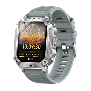 Montre connectée sportive AK86 avec batterie 1400 mAh, moniteur de fréquence cardiaque, suivi de la santé, fitness, lampe torche intégrée. - Product Image 2