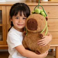 Peluche Capybara réaliste, coussin décoratif mignon, article transfrontalier, rembourrage en coton PP, peluche courte