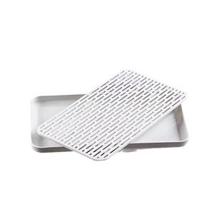 Escurridor de Té Tipo Rejilla Cuadrado Tamaño L Resistente al Agua con Bandeja Accesorio para Plato de Frutas - Product Image 1