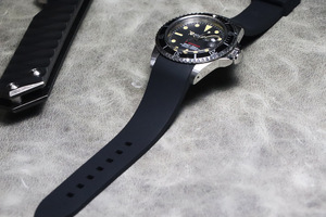 <span class=keywords><strong>Bracelet</strong></span> de montre de luxe en caoutchouc <span class=keywords><strong>silicone</strong></span> gaufré pour plongée, 18mm 20mm <span class=keywords><strong>22mm</strong></span> 24mm, pour Rollex <span class=keywords><strong>Seiko</strong></span>, <span class=keywords><strong>bracelet</strong></span> de montre en caoutchouc FKM - Product Image 3