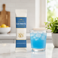 Formule personnalisée OEM, électrolytes hydratants, mélange de boissons sans sucre |   Complément alimentaire à la framboise bleue, vegan, sans OGM, marque privée