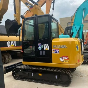 95% New Low Price Used Cat 305.5E2 Mini Home Crawler Excavator Caterpillar 305.5 E2 with Rubber <b>Track</b> and Thumb Used Farm Digger - Product Image 1