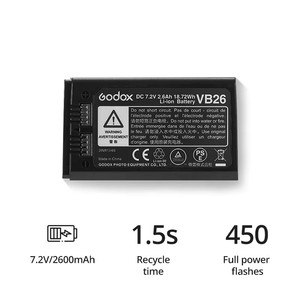 Flash pour appareil photo Godox V860III 76Ws TTL Li-ion, sans fil 2.4G, HSS Speedlight, <span class=keywords><strong>zoom</strong></span> 28-105mm - Product Image 5