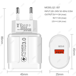 <span class=keywords><strong>Caricabatterie</strong></span> USB <span class=keywords><strong>Rapido</strong></span> QC3.0 2.0 per <span class=keywords><strong>iPhone</strong></span> 17 16 15 Xiaomi Huawei Samsung, Caricatore da Viaggio per Telefoni Cellulari - Product Image 2