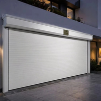 Porte de garage automatique enroulable en alliage d'aluminium coupe-vent, résistante au feu, pour villa résidentielle, volet roulant supérieur