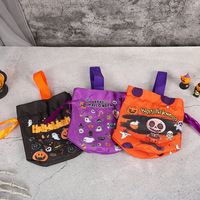 Sac cadeau d'Halloween le plus vendu, sac à bonbons en forme de citrouille avec cordon de serrage pour enfants, idéal pour les fêtes de déguisement et les cadeaux.