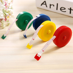 Mini cinta de medición para costura, Logo personalizado, forma redonda, colorida, 150cm - Product Image 4