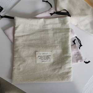 Reusable Drawstring Cotton Bags <b>Packaging</b> Cloth <b>Textile</b> <b>Packaging</b> Linen Pouch With Custom Logo - Product Image 5